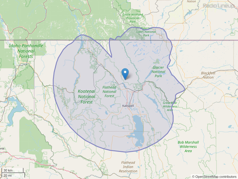 KHNK-FM Coverage Map