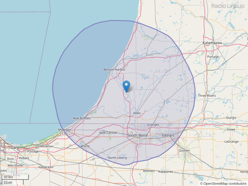 WAUS-FM Coverage Map