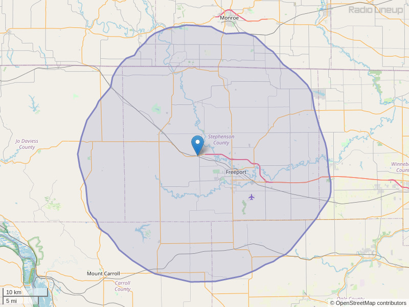 WFPS-FM Coverage Map