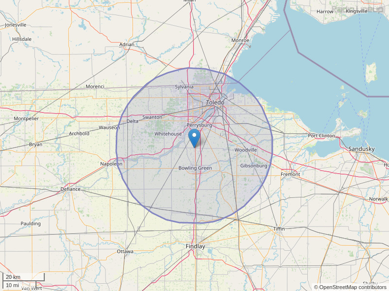 WRQN-FM Coverage Map