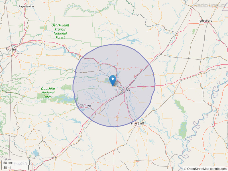 KDJE-FM Coverage Map