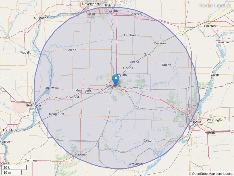 WAAG-FM Coverage Map