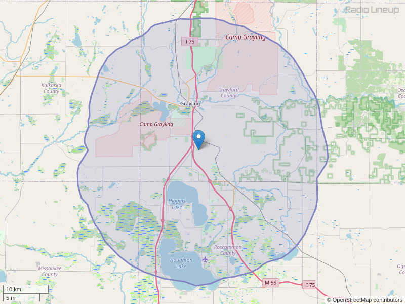 WGRY-FM Coverage Map