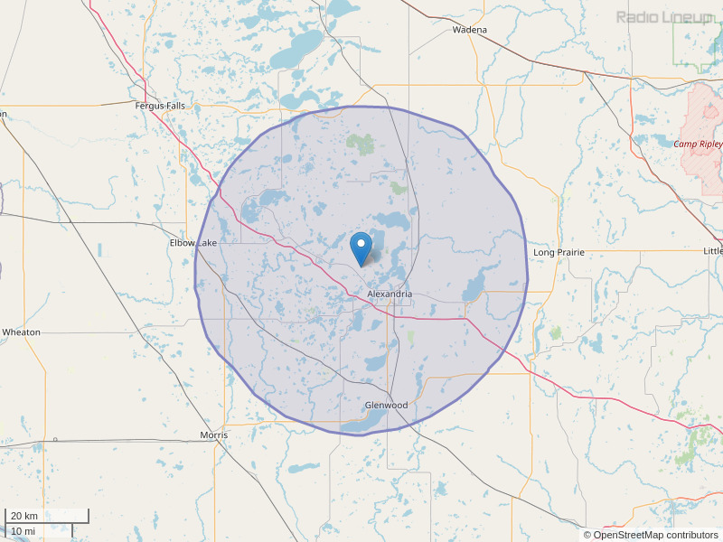 KULO-FM Coverage Map