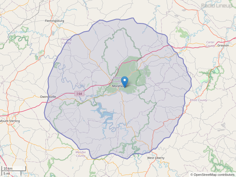 WIVY-FM Coverage Map