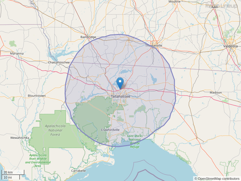 WXSR-FM Coverage Map