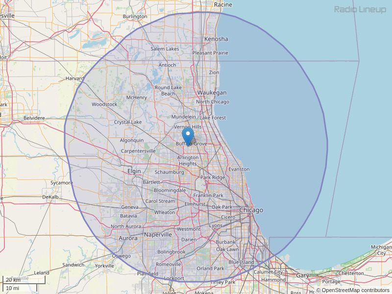 WPPN-FM Coverage Map