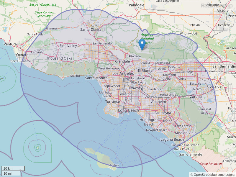 KNX-FM Coverage Map