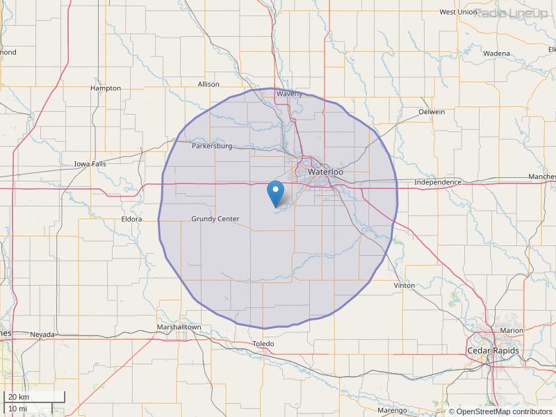 KCRR-FM Coverage Map