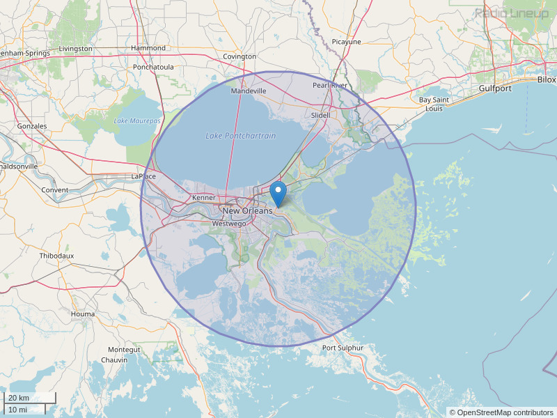 KNOL-FM Coverage Map