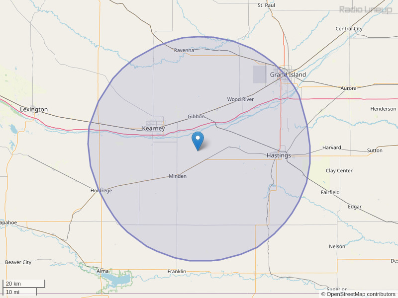 KMTY-FM Coverage Map