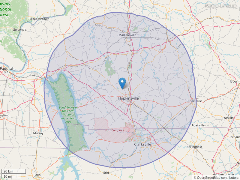 WHOP-FM Coverage Map