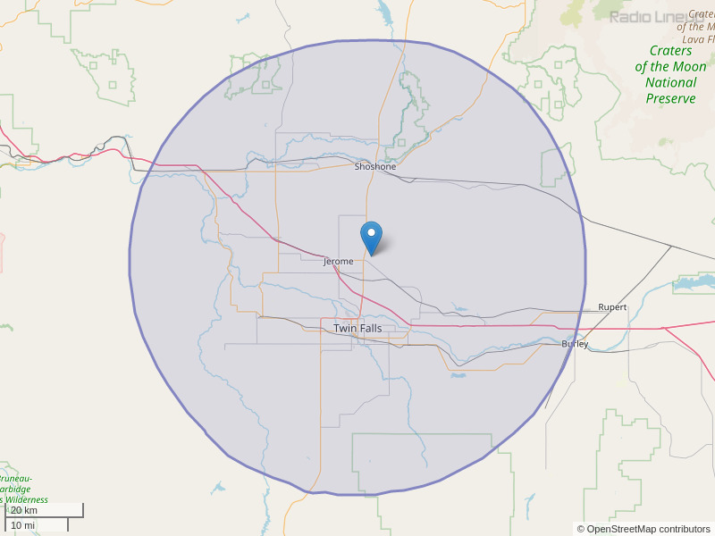 KXTA-FM Coverage Map