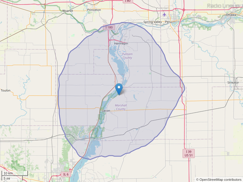 WRVY-FM Coverage Map