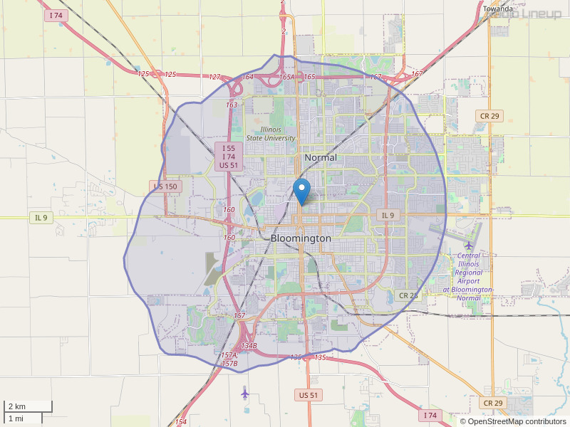 WESN-FM Coverage Map