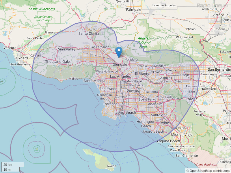 KXOL-FM Coverage Map