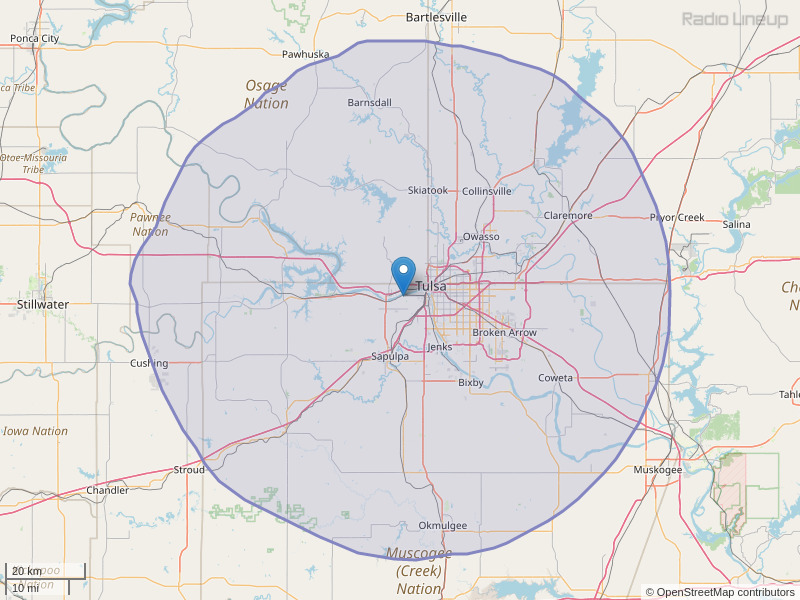 KXOJ-FM Coverage Map