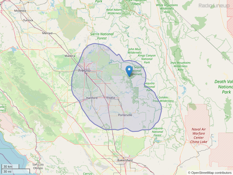 KFRR-FM Coverage Map