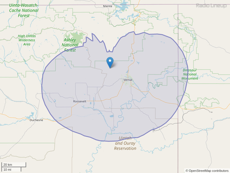 KLCY-FM Coverage Map