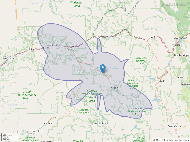 KPVW-FM Coverage Map