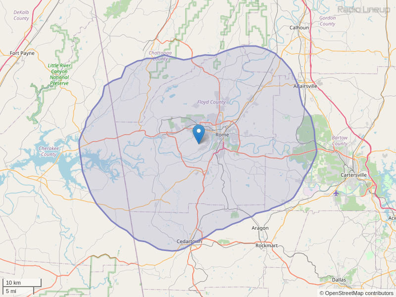 WSRM-FM Coverage Map