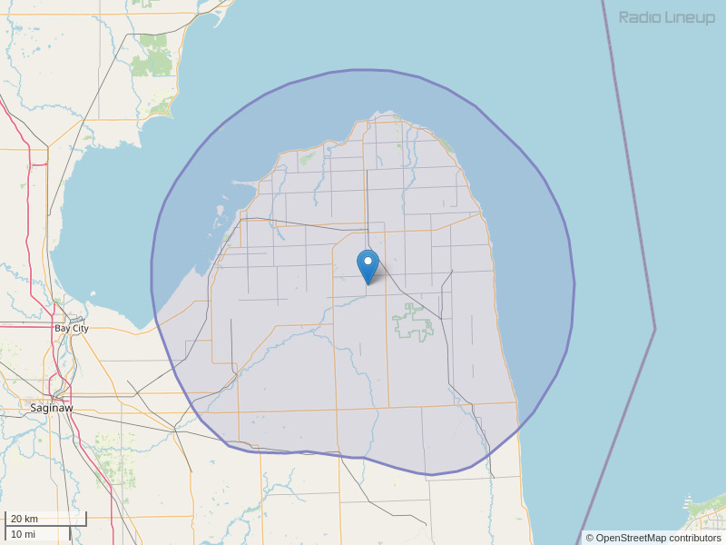 WCZE-FM Coverage Map