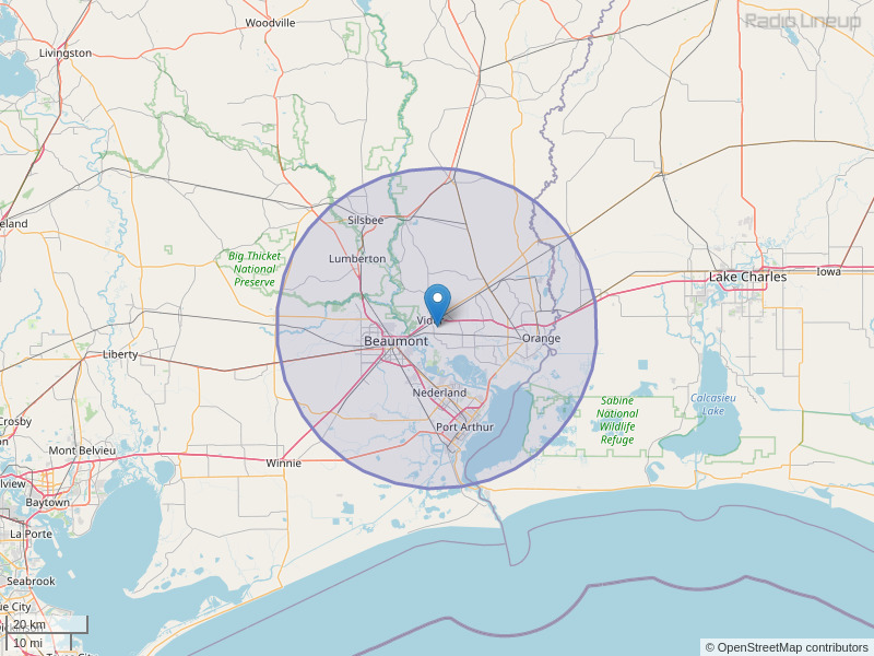 KAYD-FM Coverage Map