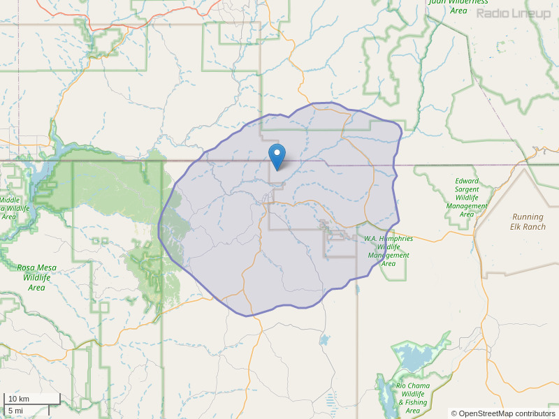 KCIE-FM Coverage Map