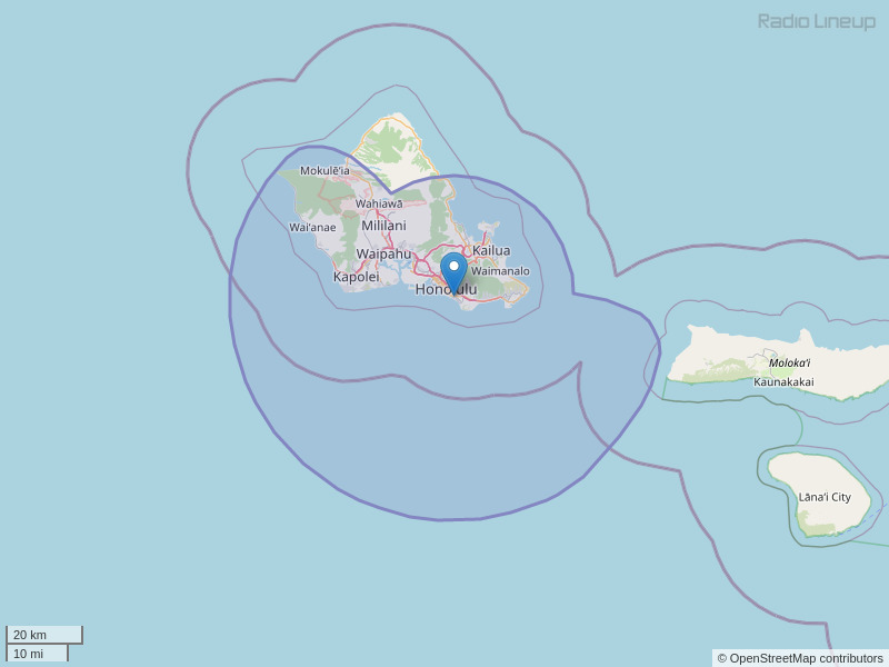 KUMU-FM Coverage Map