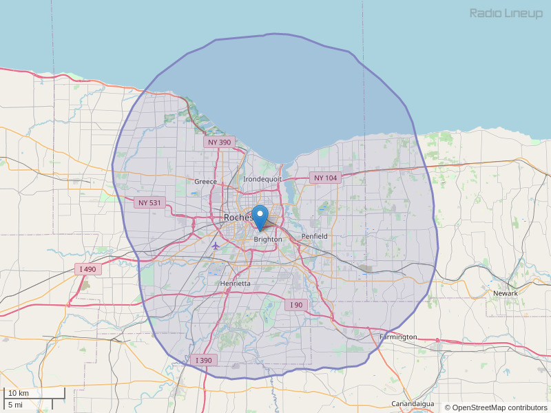 WKGS-FM Coverage Map