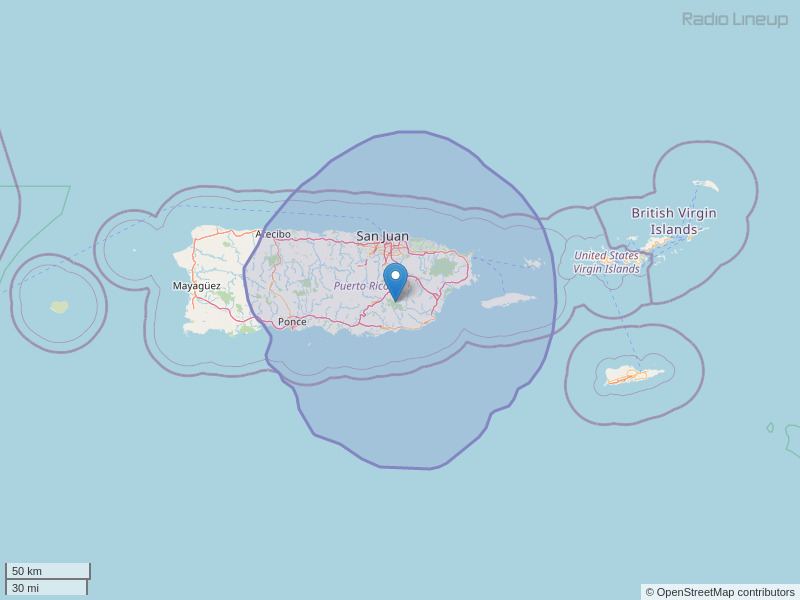 WMEG-FM Coverage Map