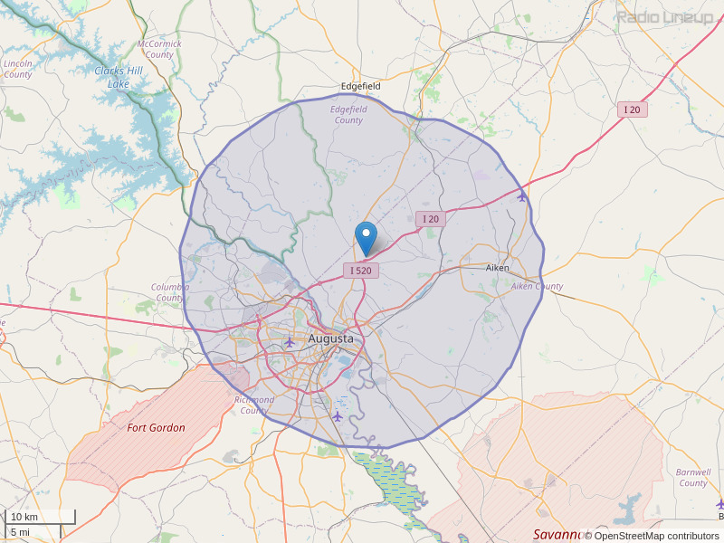 WLPE-FM Coverage Map
