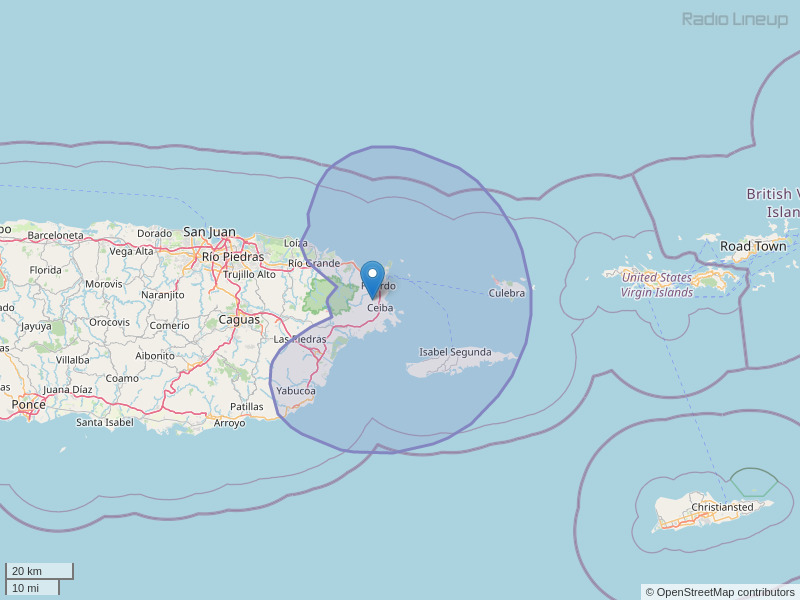 WQML-FM Coverage Map