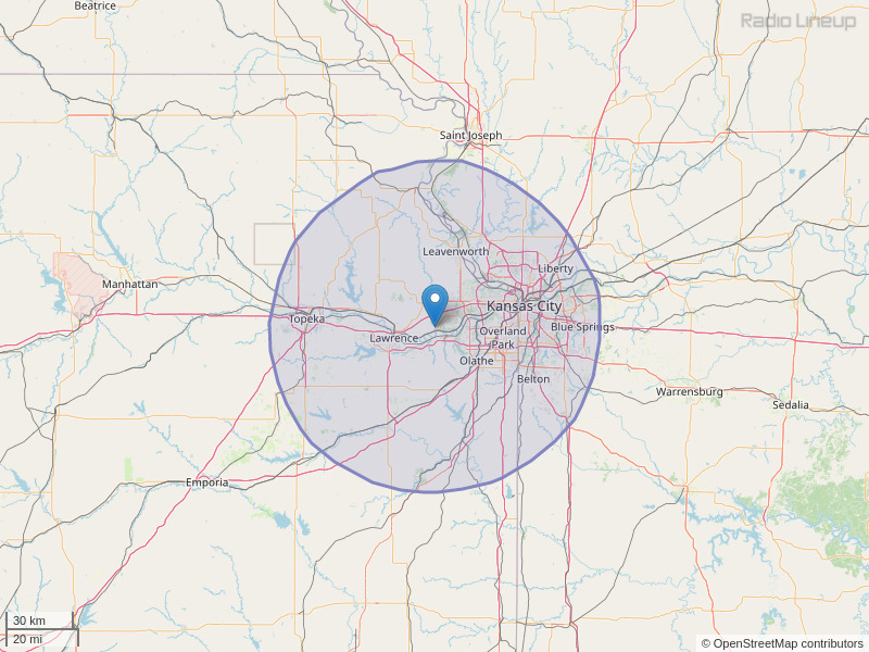 KCHZ-FM Coverage Map