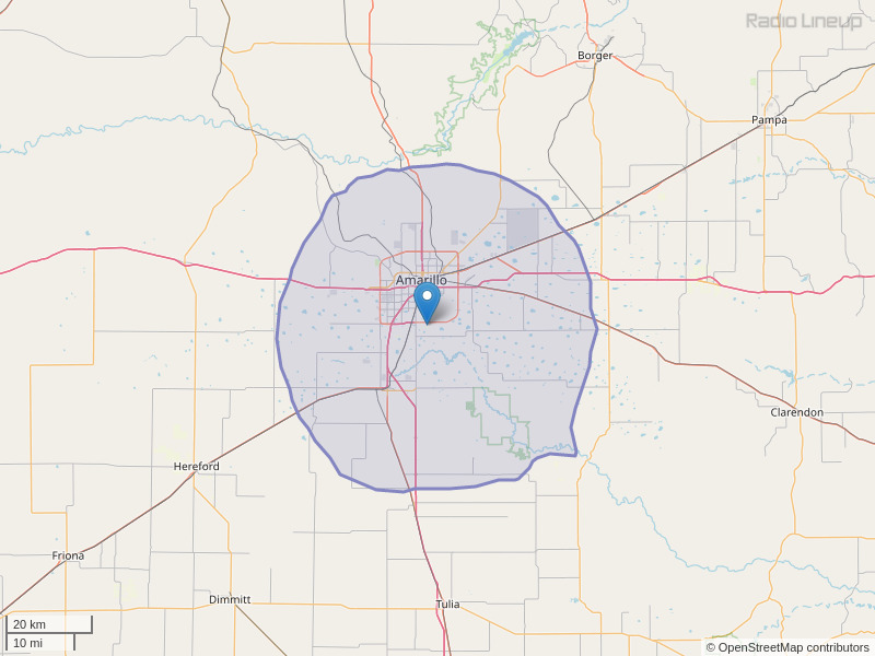 KBZD-FM Coverage Map