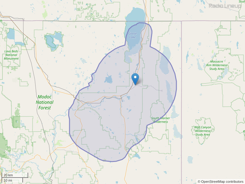 KCNO-FM Coverage Map