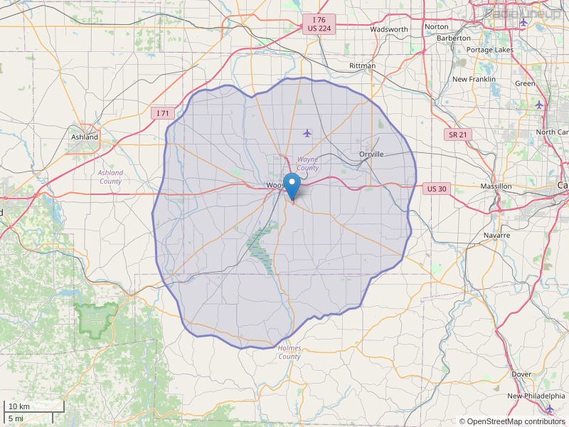 WKRW-FM Coverage Map