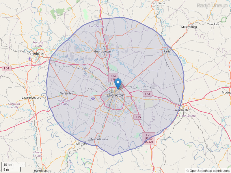 WXZZ-FM Coverage Map