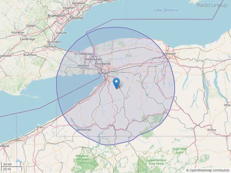 WTSS-FM Coverage Map