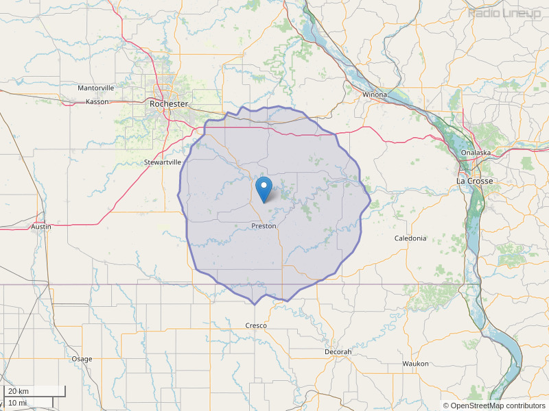 KFIL-FM Coverage Map