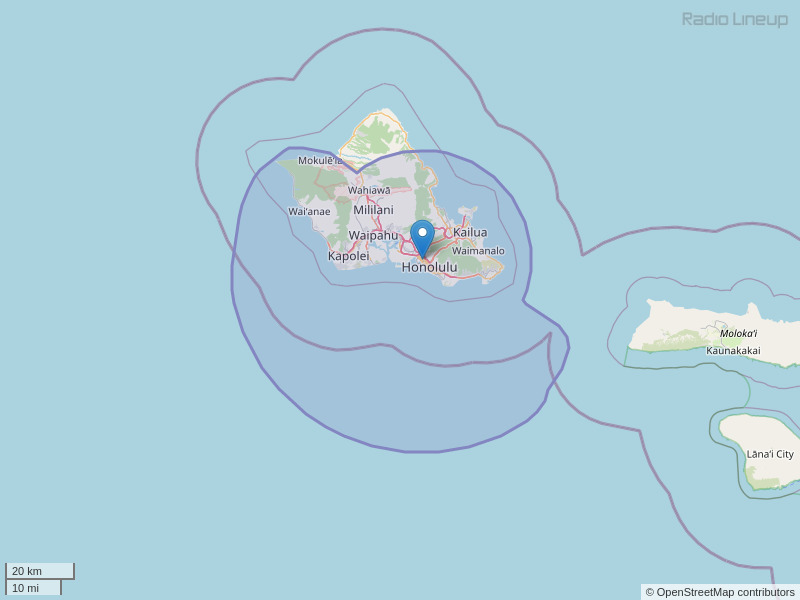 KUBT-FM Coverage Map