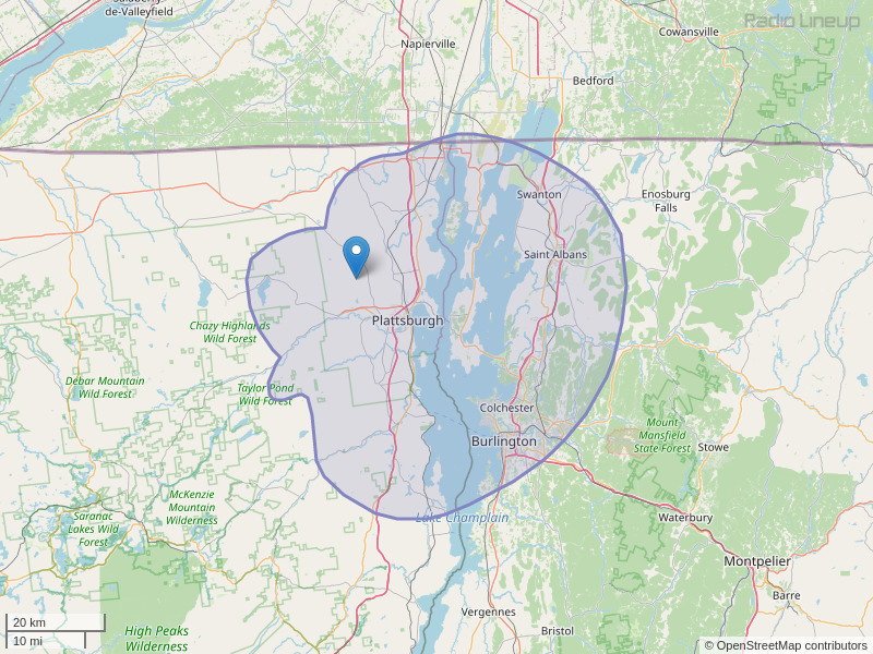 WIXM-FM Coverage Map