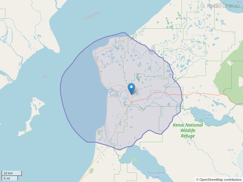 KKIS-FM Coverage Map