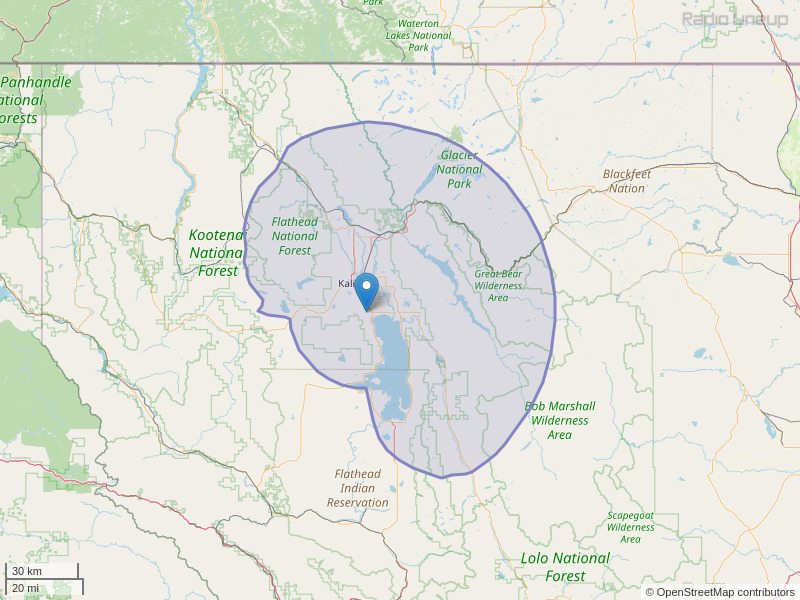 KZMN-FM Coverage Map