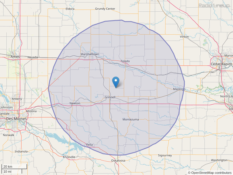 KRTI-FM Coverage Map