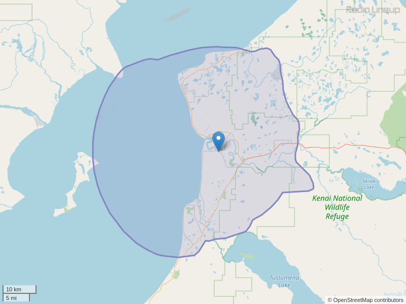 KWHQ-FM Coverage Map