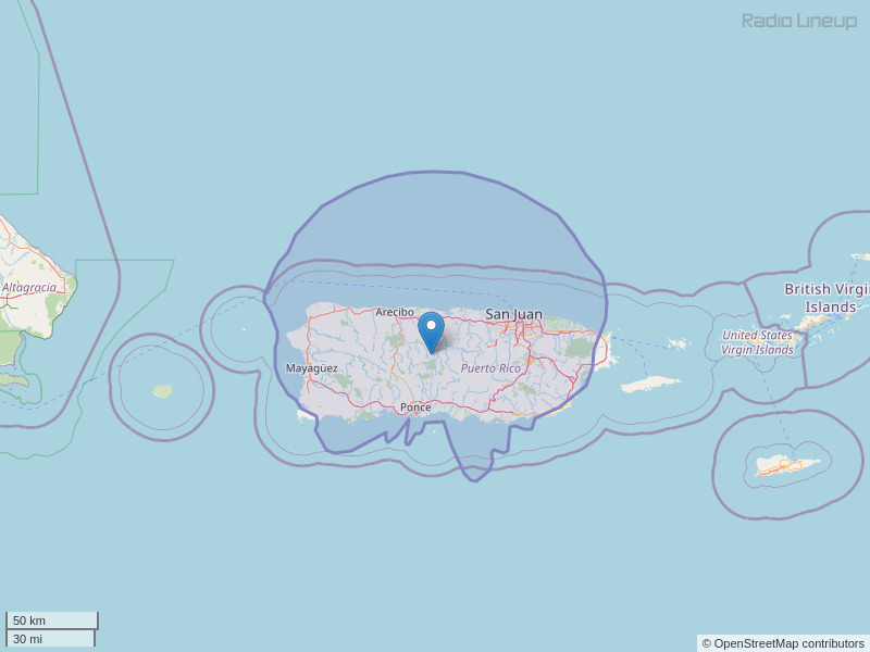 WNRT-FM Coverage Map