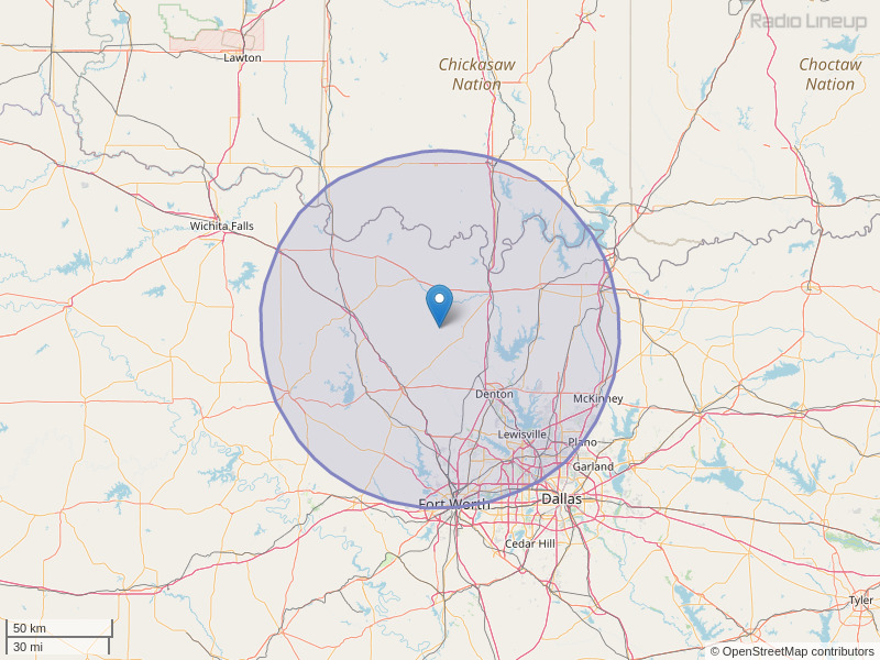 KNOR-FM Coverage Map