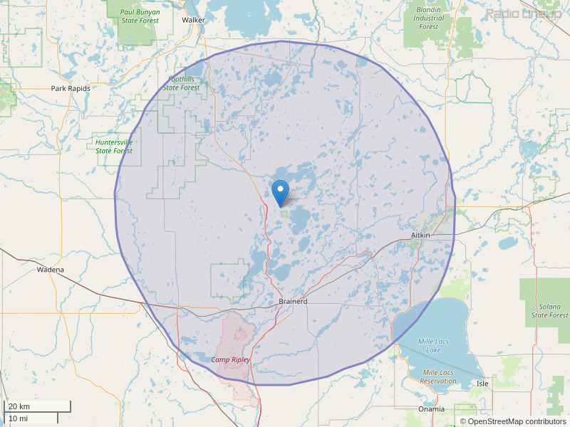 WZFJ-FM Coverage Map