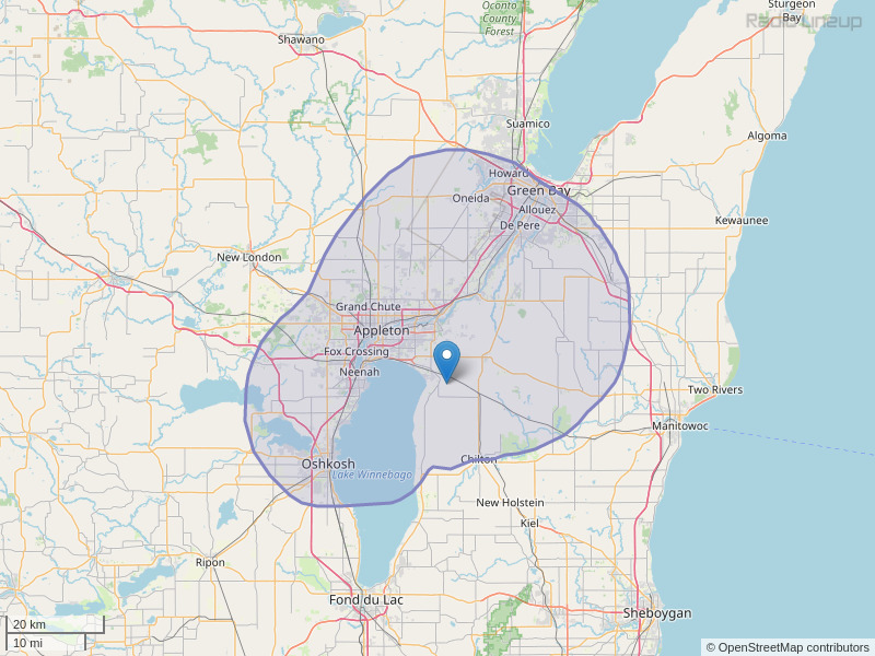 WOVM-FM Coverage Map